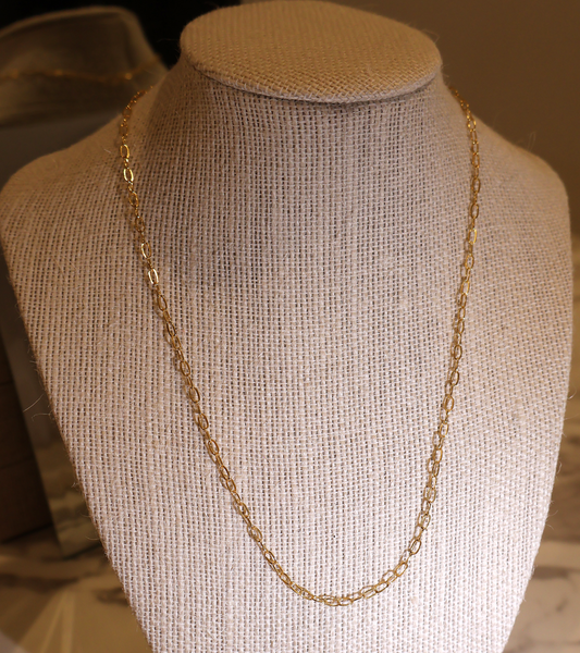 SOL Paperclip - Solid 23k Gold Chain