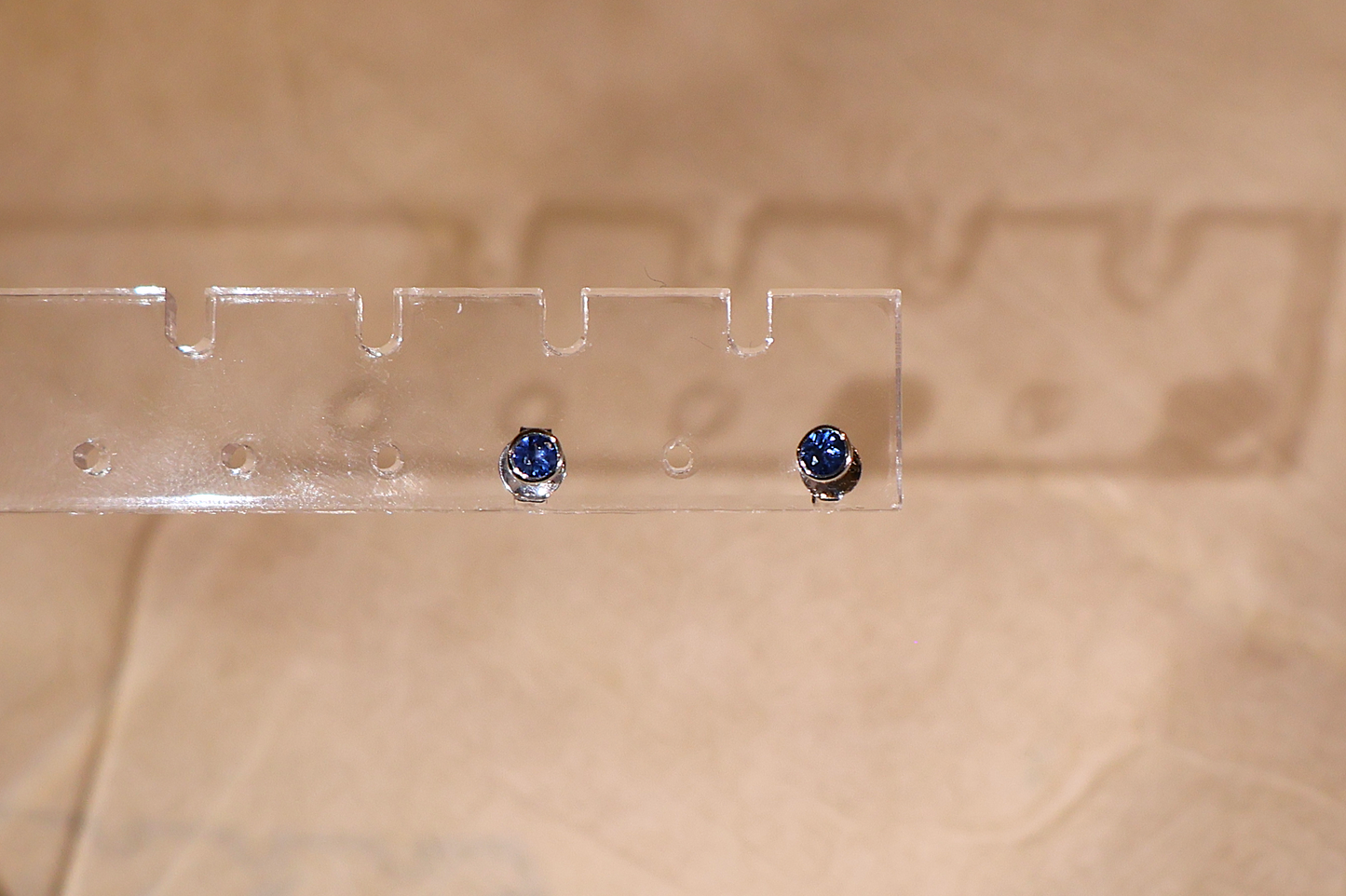 ORA Solitaire Stud Earrings with Precious Gemstones