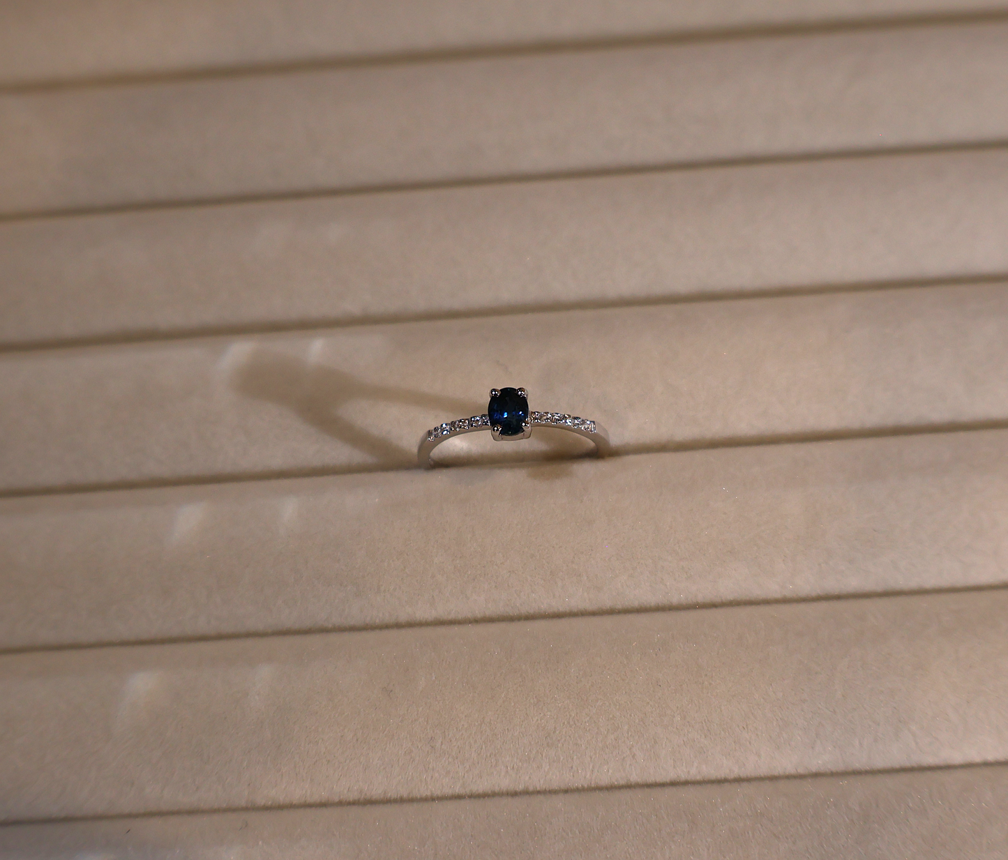 ERA Blue Sapphire Ring - Signature Sparkle Band