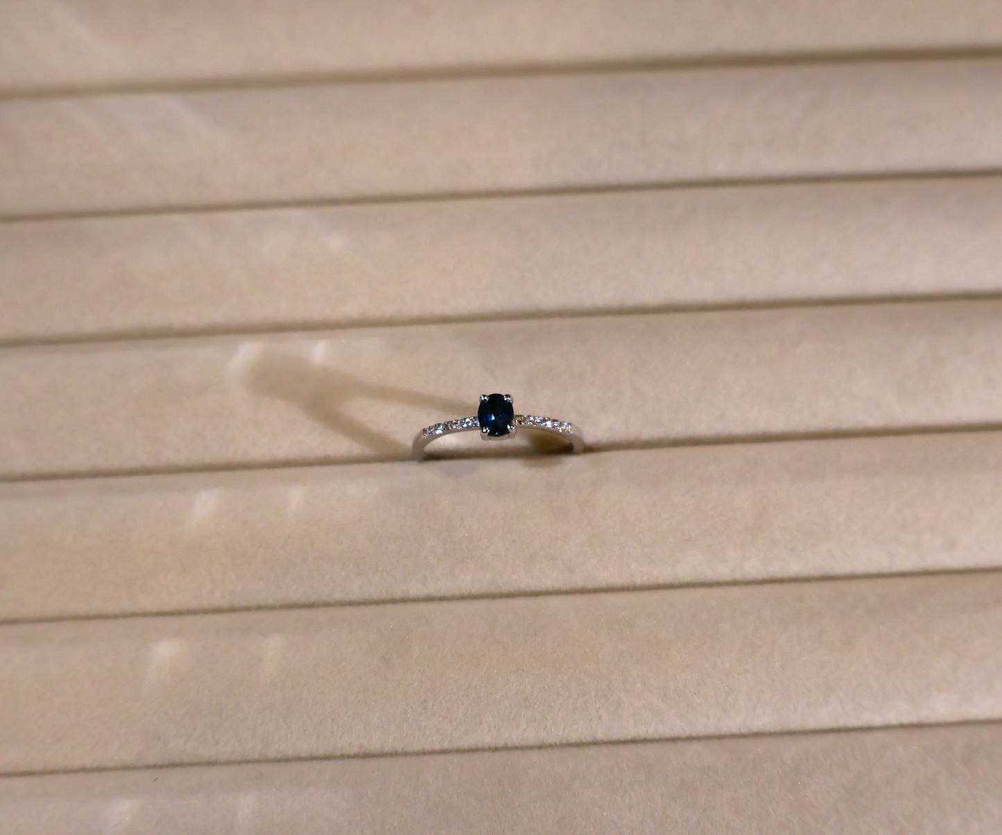 ERA Blue Sapphire Ring - Signature Sparkle Band
