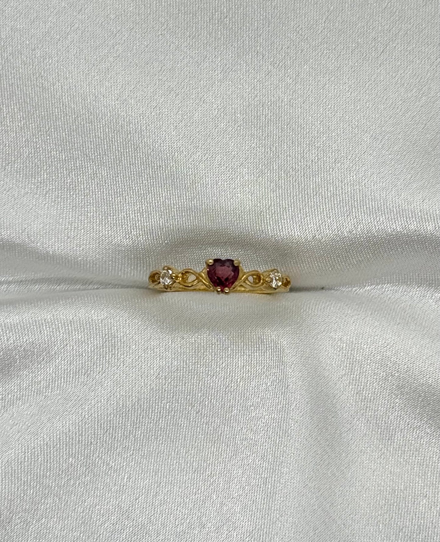AUR Pink Heart Ruby - Solitaire Ring