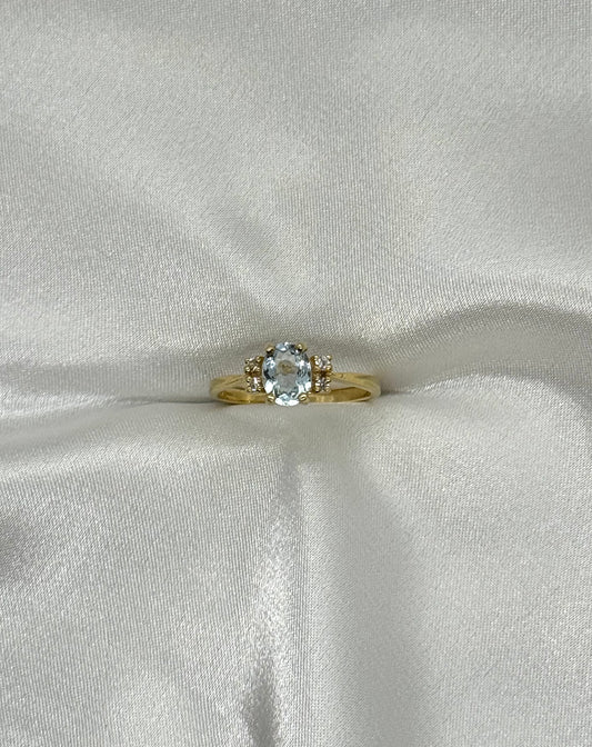 AUR Aquamarine - Solitaire Ring