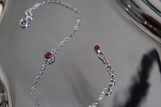 AUR Tourmaline Solitaire Bracelet – Pink