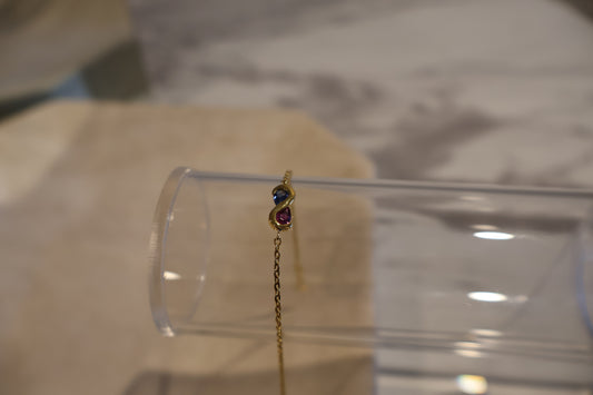 BRI Infinity Bracelet – Sapphire & Ruby Duo