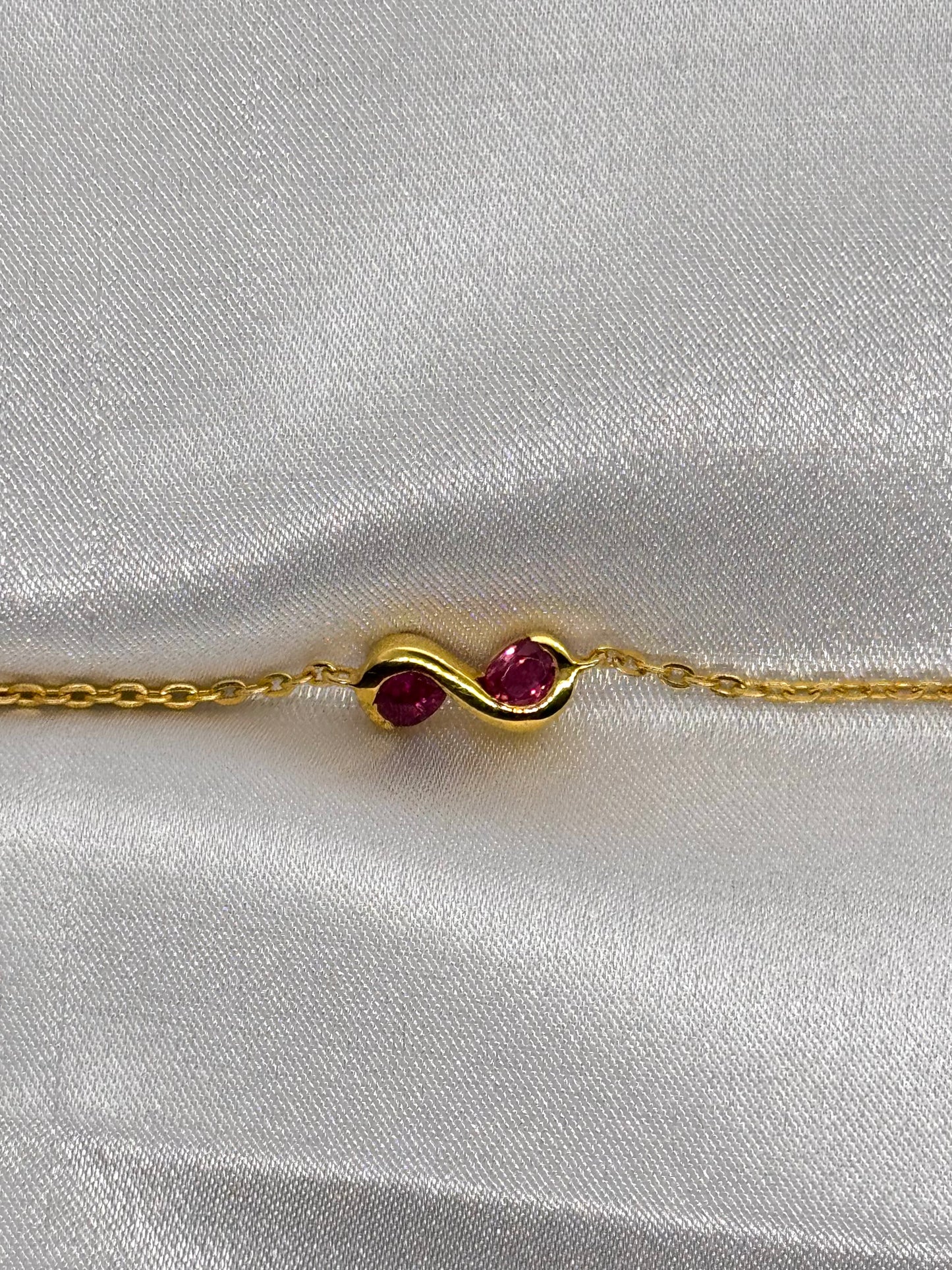 AUR Infinity Bracelet - Ruby Duo