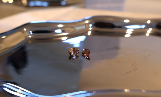 EON Peach-Pink Tourmaline ( 1 Pair oval cut )