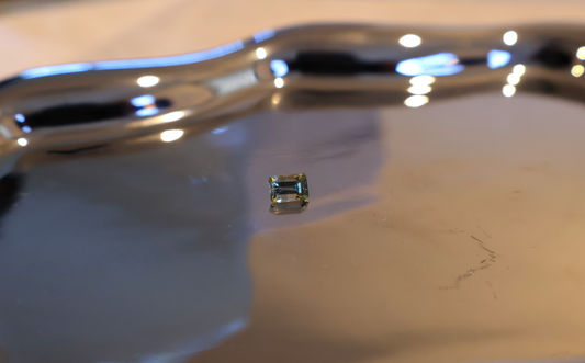 EON Olive Green Tourmaline (1 pair emerald cut )