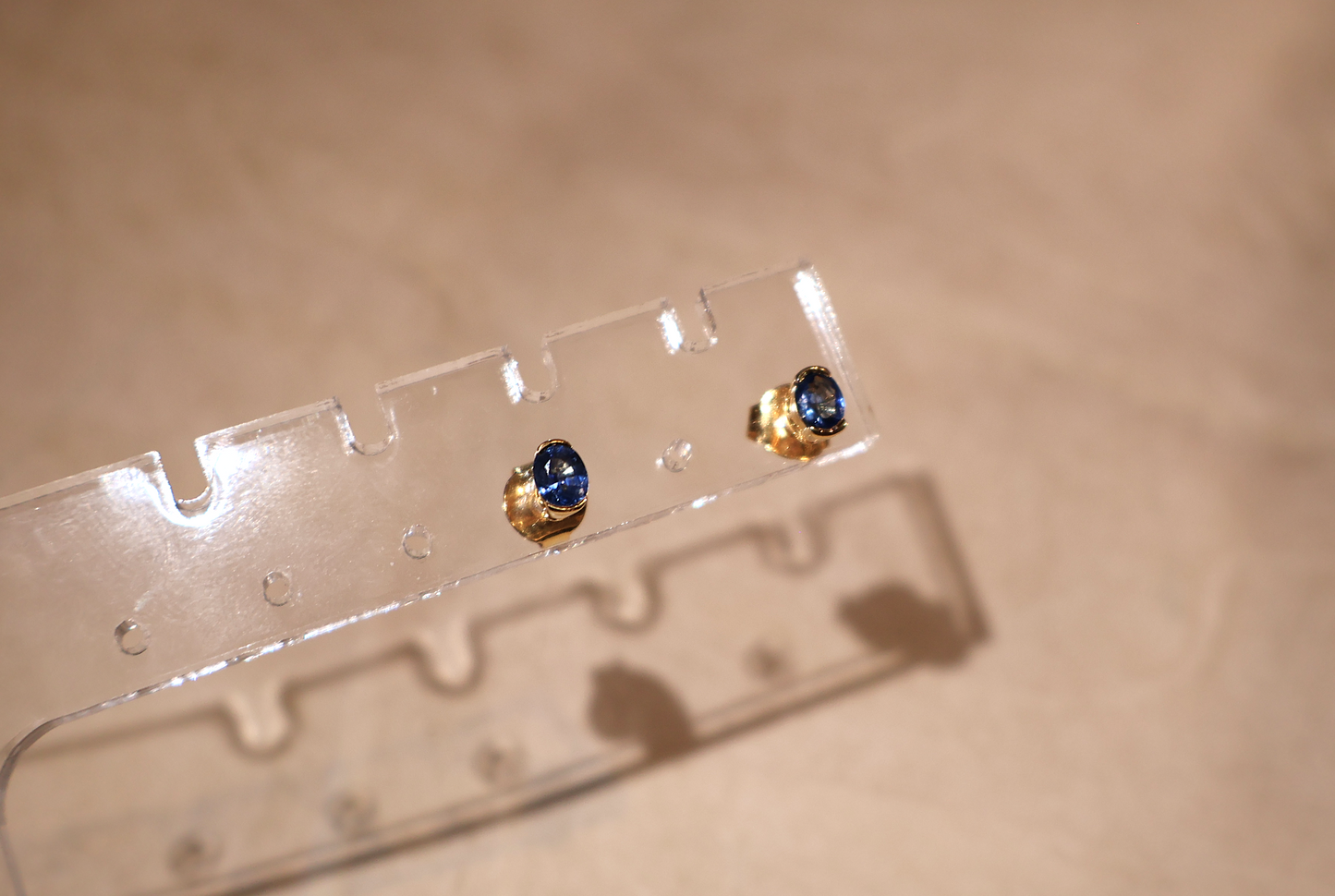ORA Solitaire Stud Earrings with Precious Gemstones