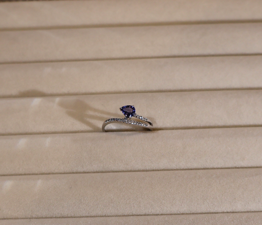 ERA Signature Sparkle Double Band – Purple Sapphire Ring
