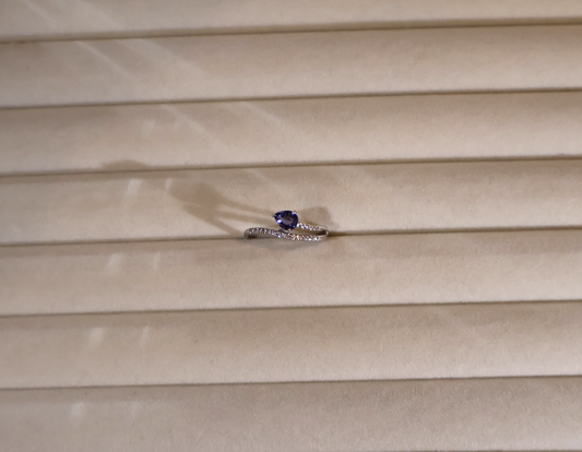 ERA Signature Sparkle Double Band – Purple Sapphire Ring