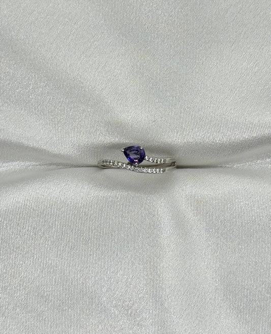 AUR Signature Sparkle Double Band – Purple Sapphire Ring
