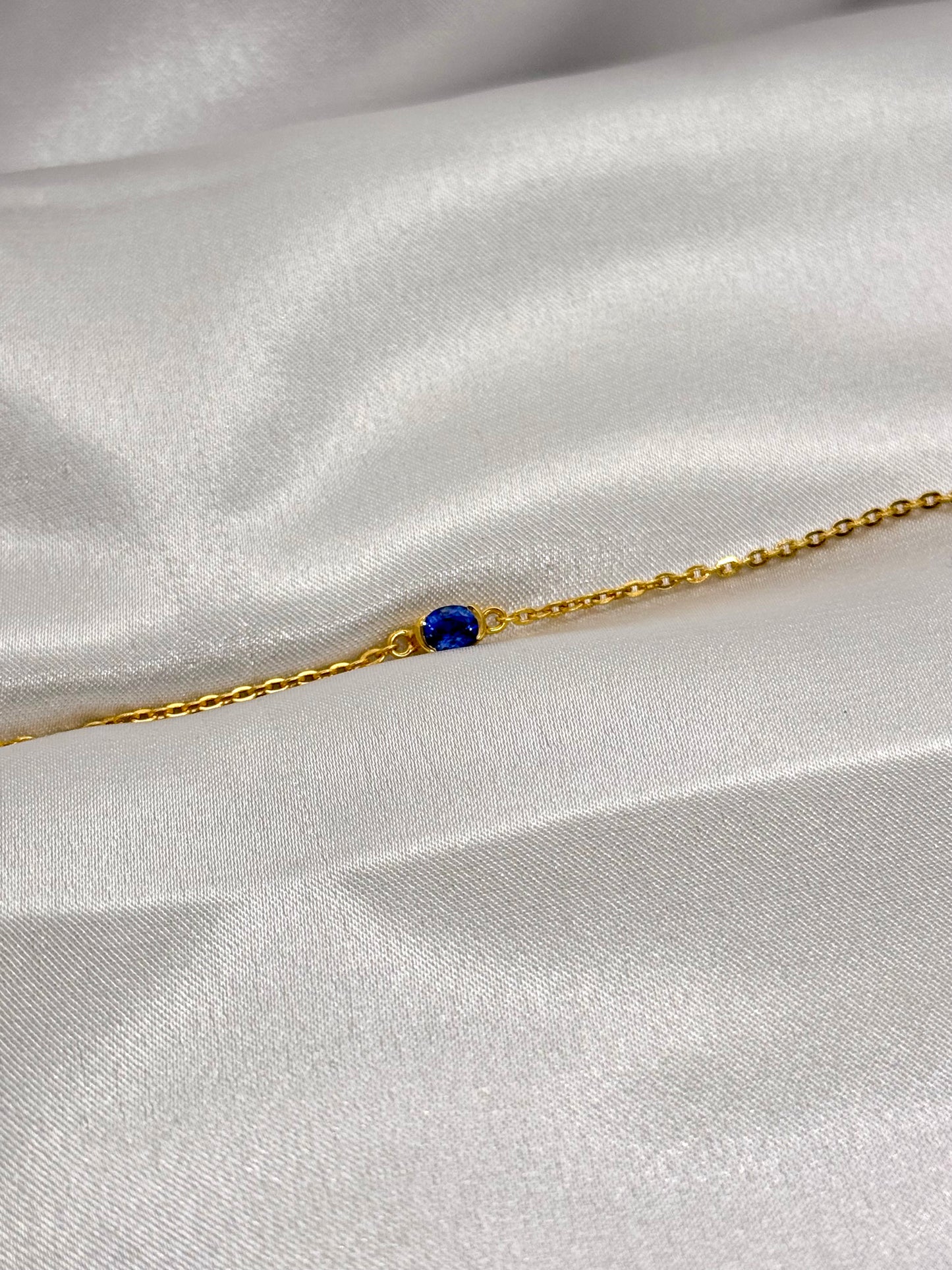 AUR Sapphire Solitaire Bracelet – Blue