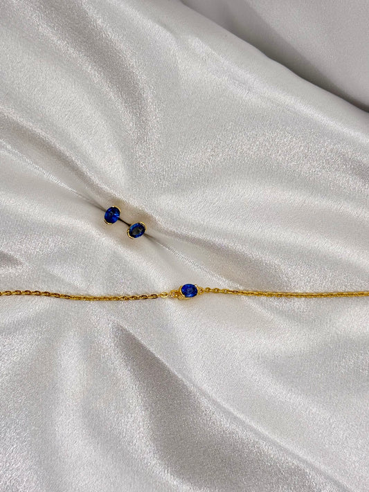 AUR Sapphire Solitaire Bracelet – Blue