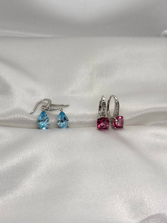 LUN Hanging Earrings – Semi Precious gemstones