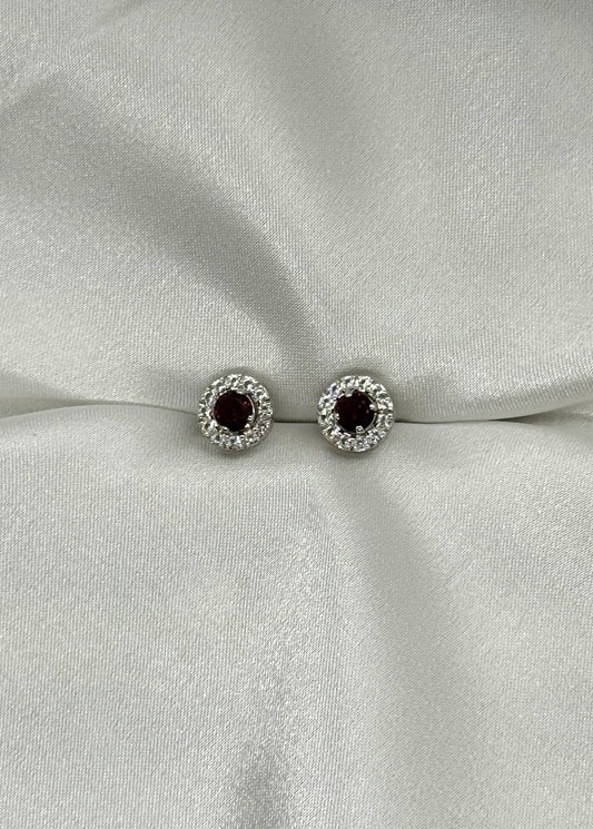 AUR Halo Earrings – Dual design with Semi Precious gemstones