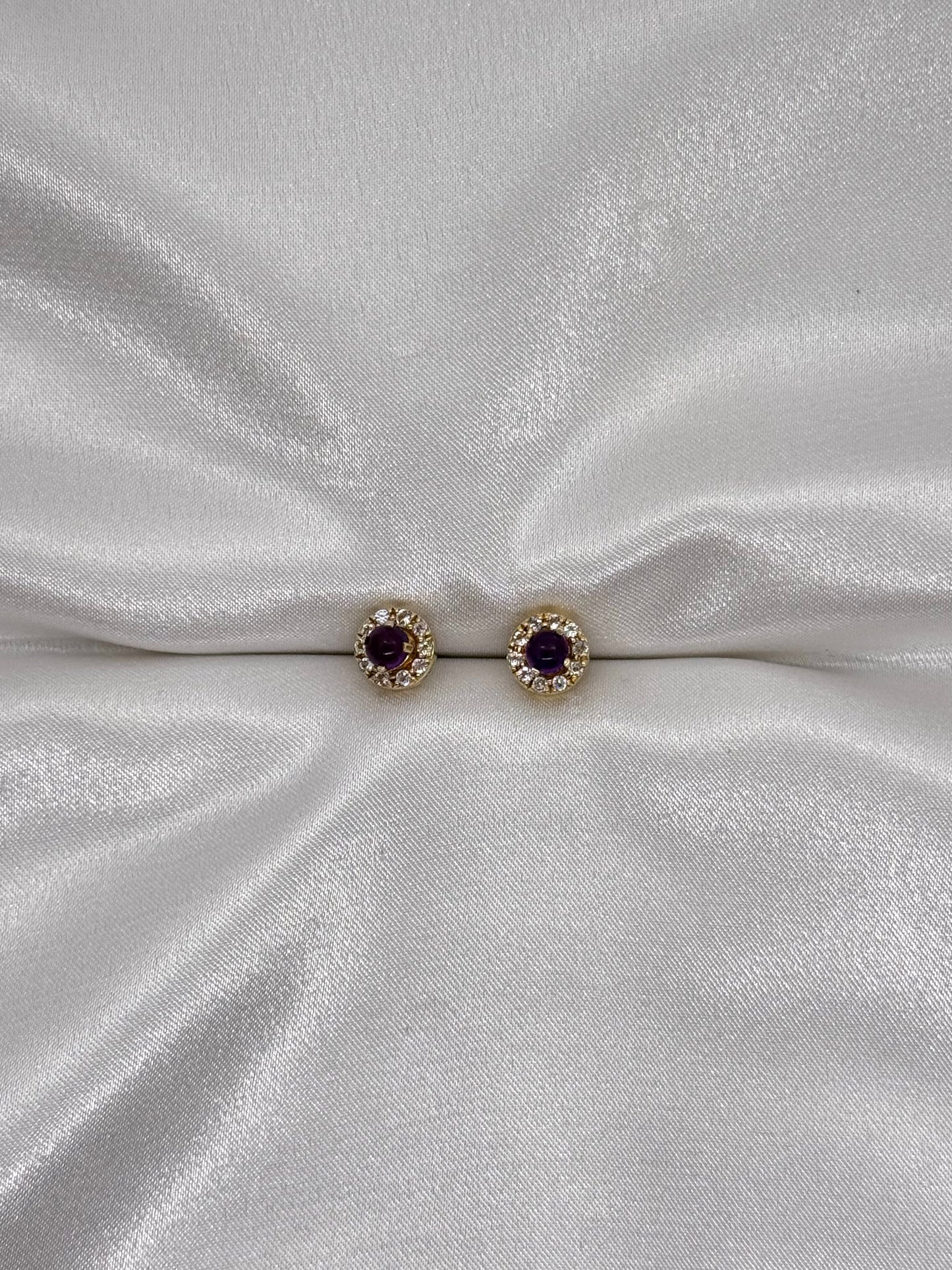 AUR Halo Earrings – Dual design with Semi Precious gemstones