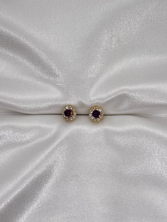 AUR Halo Earrings – Dual design with Semi Precious gemstones