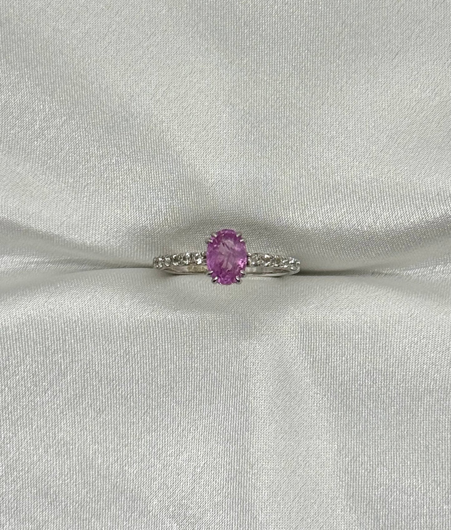 AUR Pink Sapphire Ring - Signature Sparkle Band