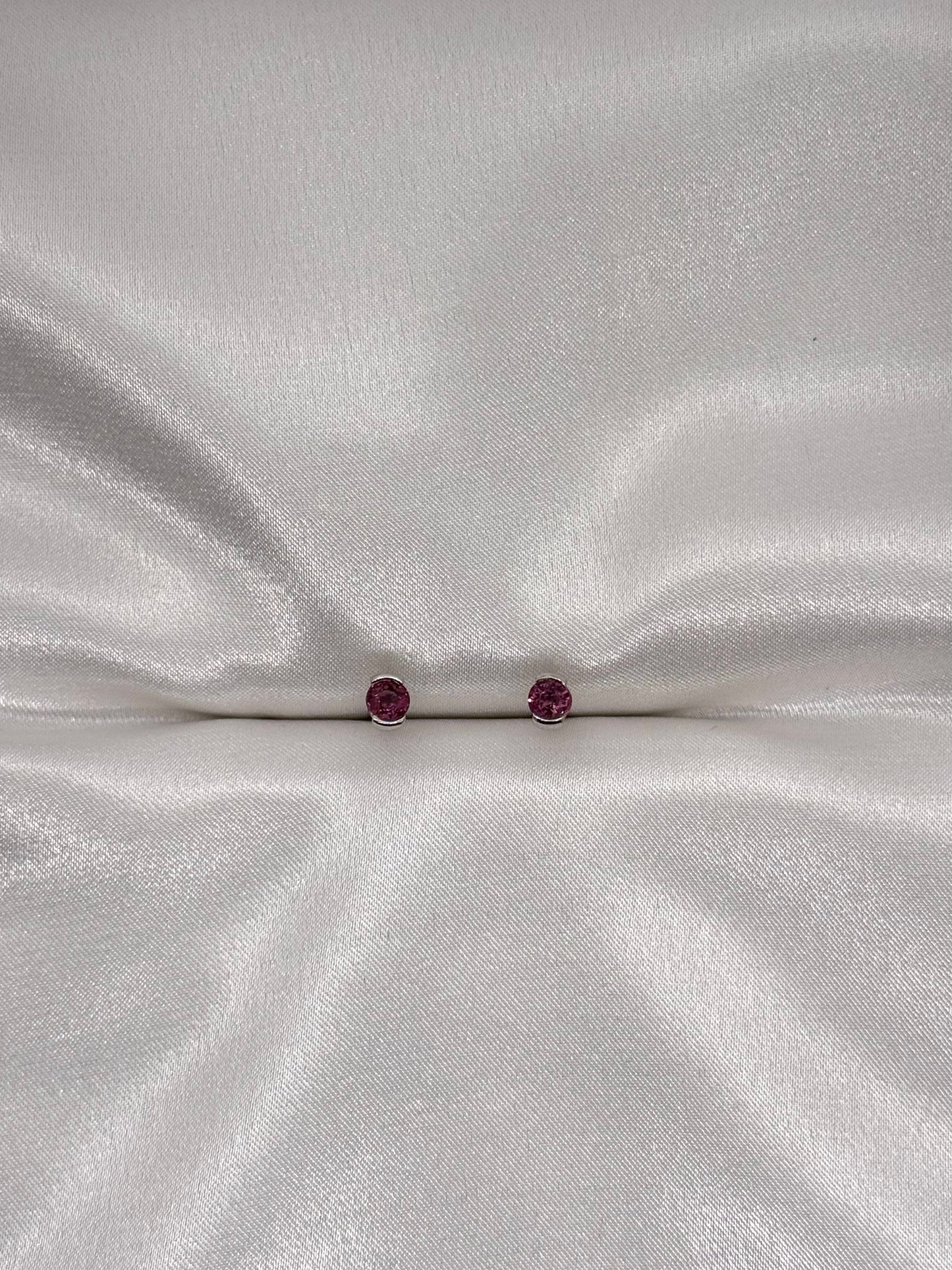 AUR Solitaire Stud Earrings with Precious Gemstones