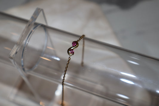 BRI Infinity Bracelet - Ruby Duo