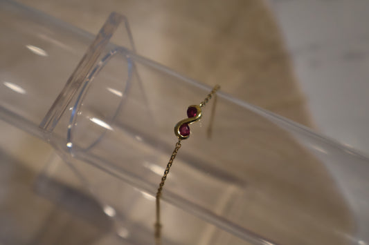 BRI Infinity Bracelet - Ruby Duo
